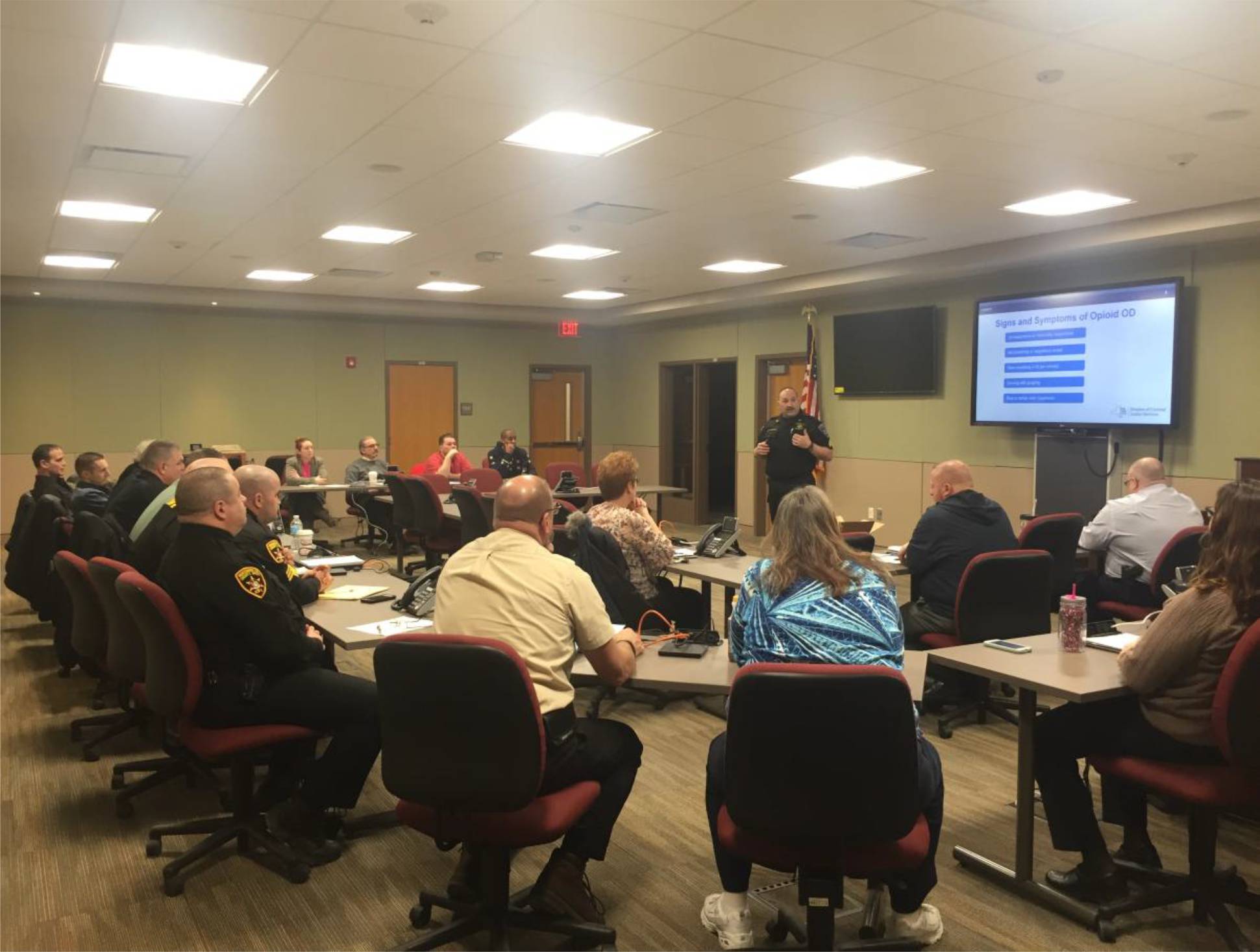 Naloxone Training Class in the Emergency Operations Center