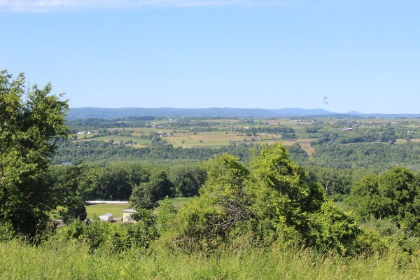 A view of farms in Palatine Bridge and Canajoharie.