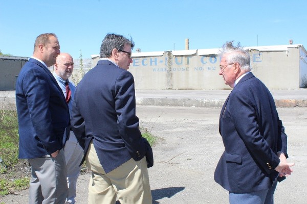 County Officials touring the former Beech-Nut site with Congressman John Faso Friday afternoon.