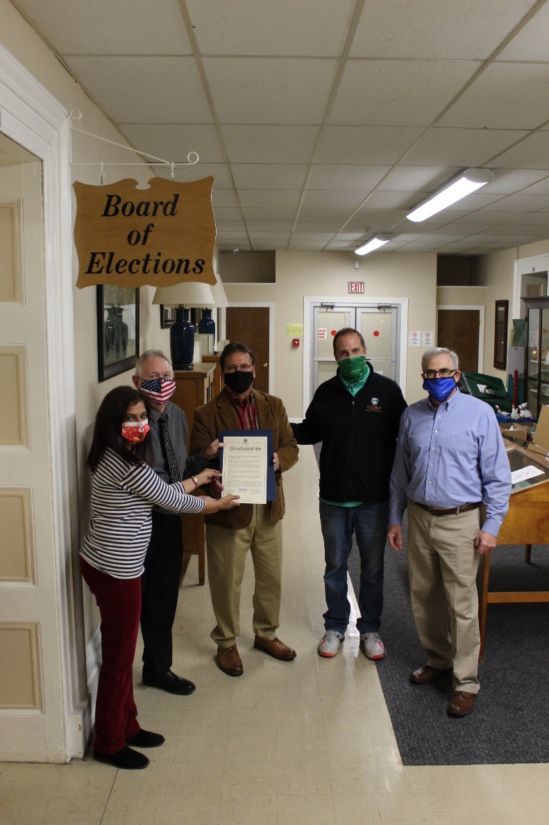 County Executive Matthew L. Ossenfort and BOE Staff